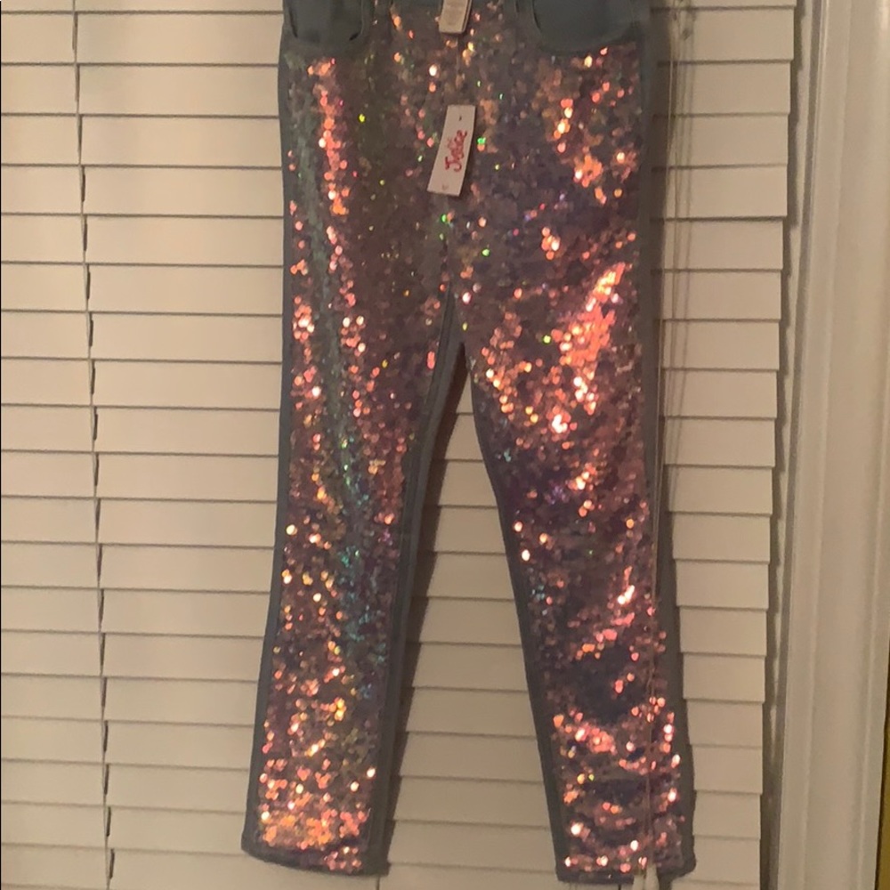 Girls justice mermaid skinny jeans